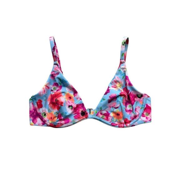 Victoria’s Secret Multicolored Floral Underwire Bikini top size S/32C - Picture 2 of 7